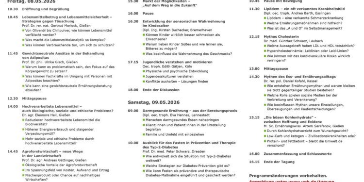 UGB-Tagung „Ernährung aktuell“