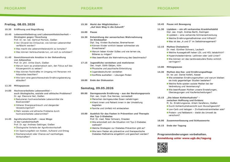 UGB-Tagung „Ernährung aktuell“